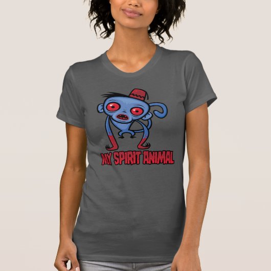 Zombie Aap Is Mijn Geestdier T-shirt (Voorkant)