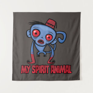 Zombie Aap Is Mijn Geestdier Wandkleed