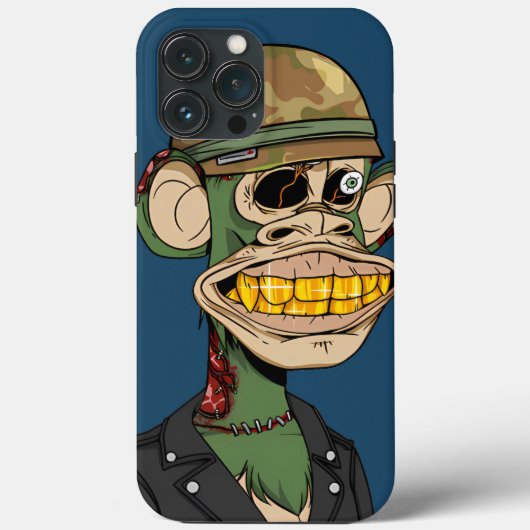 Zombie aap soldaat iPhone/iPad case (Achterkant)