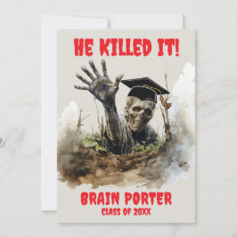 Zombie Afstudeerfeest Kaart