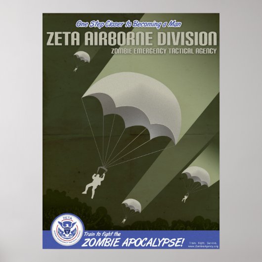 Zombie Agency Airborne Division Poster (Voorkant)