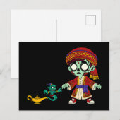 Zombie Aladdin & Zombie Genie Briefkaart (Voorkant / Achterkant)