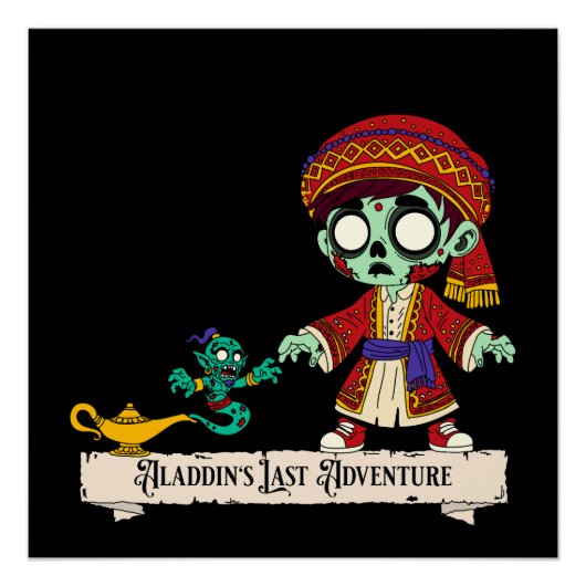 Zombie Aladdin & Zombie Genie Perfect Poster (Voorkant)