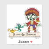 Zombie Aladdin & Zombie Genie Sticker (Vel)