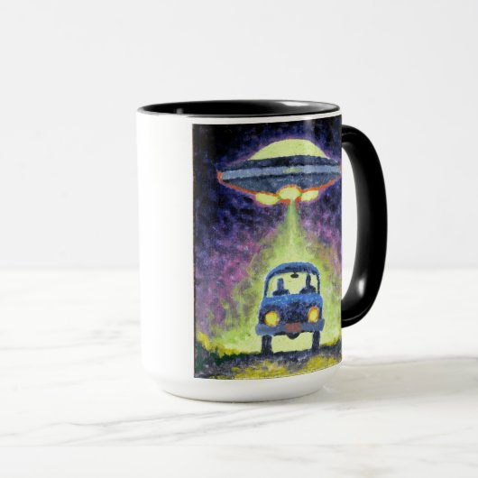 Zombie Alien Abduction kantoor mok! Mok (Voorkant rechts)