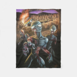 Zombie Aliens Fleece Deken