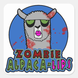 Zombie Alpaca-lippen Sticker