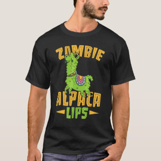Zombie Alpacalips Lama Alpaca Fluisteraar T-shirt