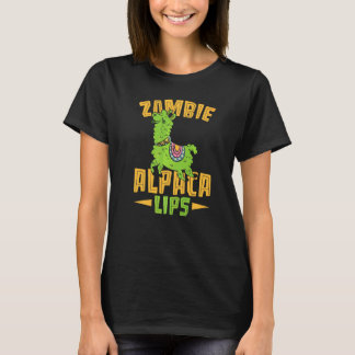 Zombie Alpacalips Lama Alpaca Fluisteraar T-shirt