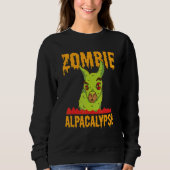 Zombie Alpacalypse Zombie Llama Alpaca Trui (Voorkant)