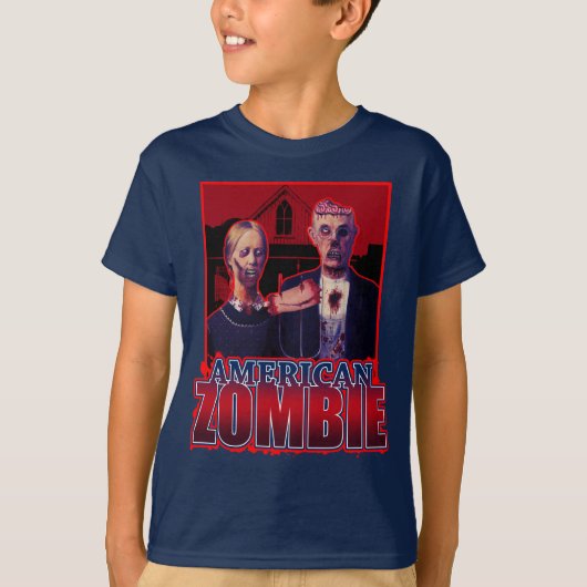 Zombie American Gothic T-shirt (Voorkant)