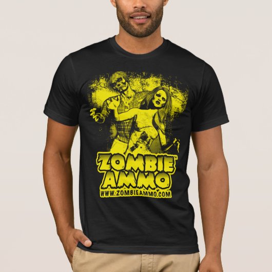 Zombie Ammo™ Classic Yellow Design T-shirt (Voorkant)