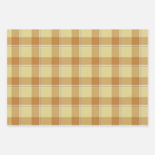 Zombie and Copper Plaid Tan Beige Inpakpapier Vel (Voorkant)