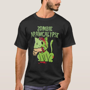Zombie Apawcalypse Cute Kitten Zombie Zombie Cat T-shirt