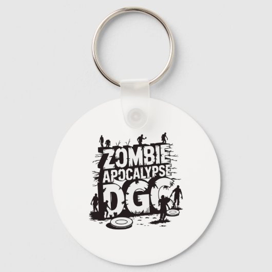 Zombie Apocalyps Dgc Grappige Disc Golf Zombie Lie Sleutelhanger (Voorkant)