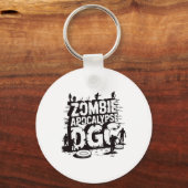 Zombie Apocalyps Dgc Grappige Disc Golf Zombie Lie Sleutelhanger (Voorkant)