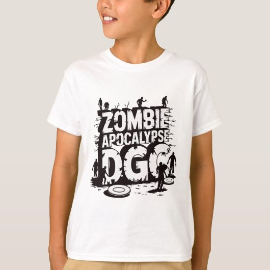 Zombie Apocalyps Dgc Grappige Disc Golf Zombie Lie T-shirt (Voorkant)