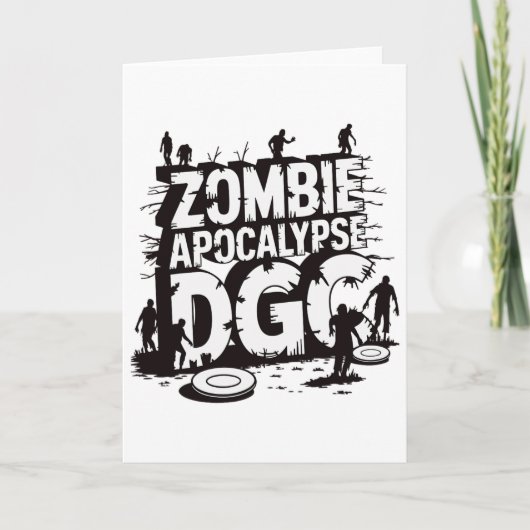 Zombie Apocalyps Dgc Grappige Discgolf Zombie Lief Kaart (Voorkant)