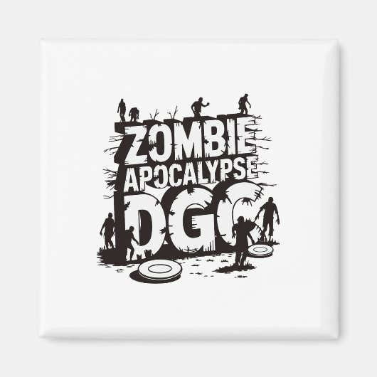 Zombie Apocalyps Dgc Grappige Discgolf Zombie Lief Magneet (Voorkant)