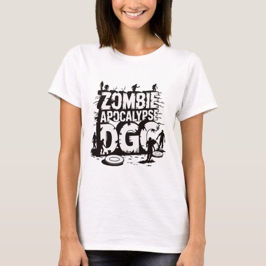 Zombie Apocalyps Dgc Grappige Discgolf Zombie Lief T-shirt (Voorkant)