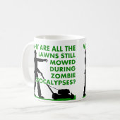 Zombie Apocalyps Gazon Maaien Grappige Mok (Voorkant links)