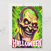 Zombie Apocalyps Halloween. Feestdagenkaart (Voorkant)
