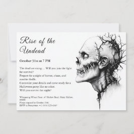 Zombie Apocalyps Halloween Onsterfelijke Feest Waa Kaart