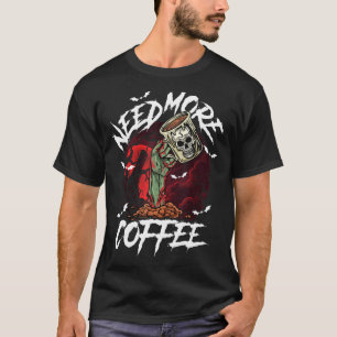 Zombie-apocalyps heeft meer koffie nodig Graveyard T-shirt