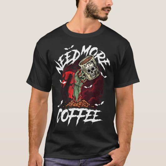 Zombie-apocalyps heeft meer koffie nodig Graveyard T-shirt (Voorkant)