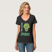 Zombie Apocalyps  Ik Hart Zombies T-shirt (Voorkant volledig)