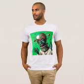 Zombie Apocalyps in de ruimte: T-shirt (Voorkant volledig)