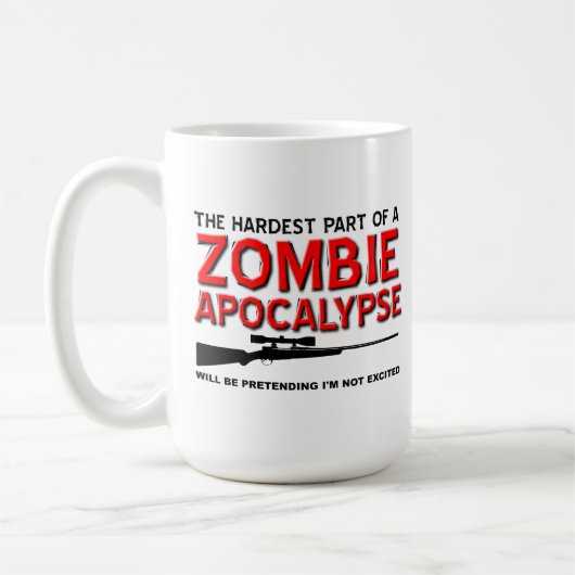 Zombie Apocalyps Opgewonden Grappige Mok (Links)
