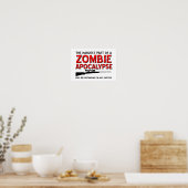 Zombie Apocalyps Opgewonden Grappige Poster (Keuken)