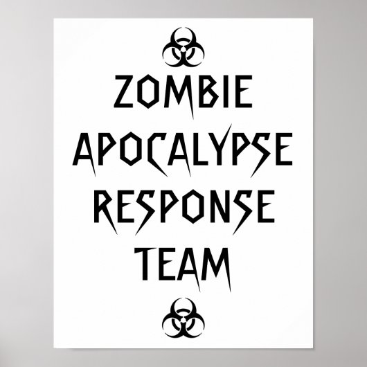 zombie apocalyps response team poster (Voorkant)