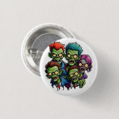 Zombie Apocalyps Ronde Button 3,2 Cm (Voorkant /achterkant)