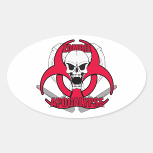Zombie Apocalyps rw Ovale Sticker