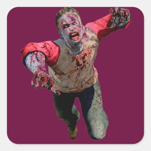 #zombie Apocalyps Vierkante Sticker (Voorkant)