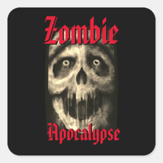 Zombie Apocalypse 2 Vierkante Sticker