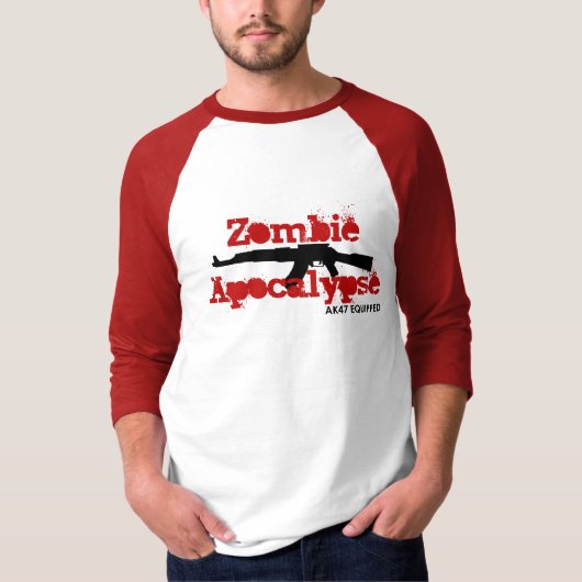 Zombie Apocalypse AK47 Uitgerust T-shirt (Voorkant)