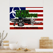 Zombie Apocalypse America Poster (Keuken)