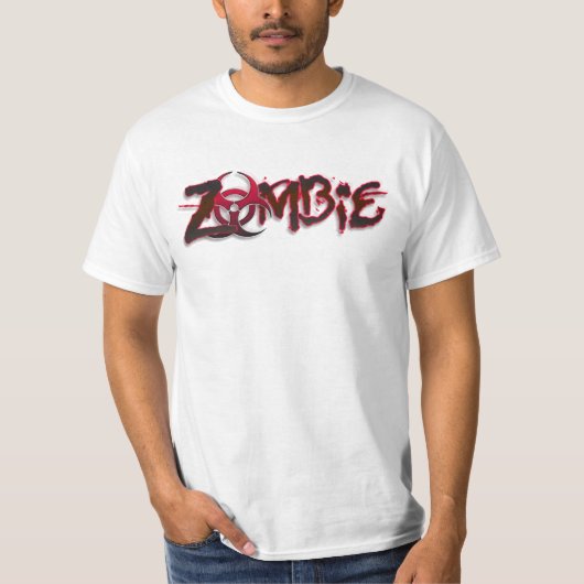Zombie Apocalypse Biohazard Cheap Halloween Shirt (Voorkant)