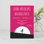 Zombie Apocalypse Birthday Party Kaart (Staand voorkant)