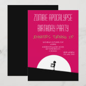 Zombie Apocalypse Birthday Party Kaart (Voorkant / Achterkant)