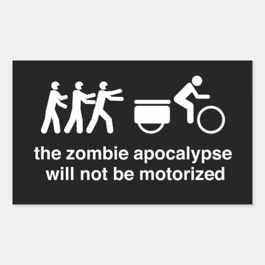 Zombie Apocalypse (blad van 4) Rechthoekige Sticker (Voorkant)