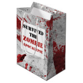 Zombie Apocalypse Bloed Gift Bag Medium Cadeauzakje (Voorkant Gekanteld)