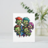 Zombie Apocalypse Briefkaart (Staand voorkant)