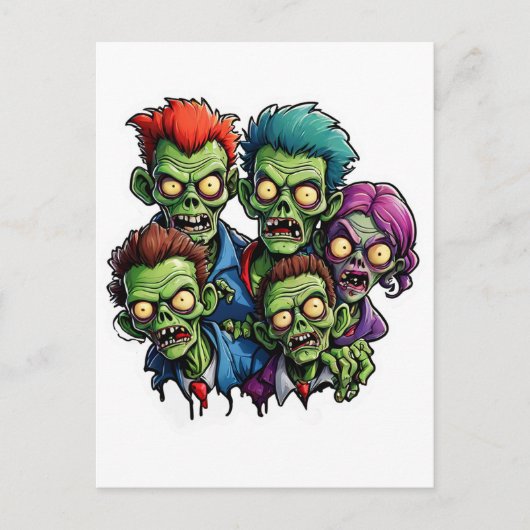 Zombie Apocalypse Briefkaart (Voorkant)