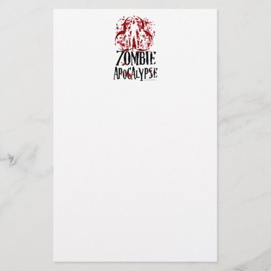 Zombie Apocalypse Briefpapier (Voorkant)