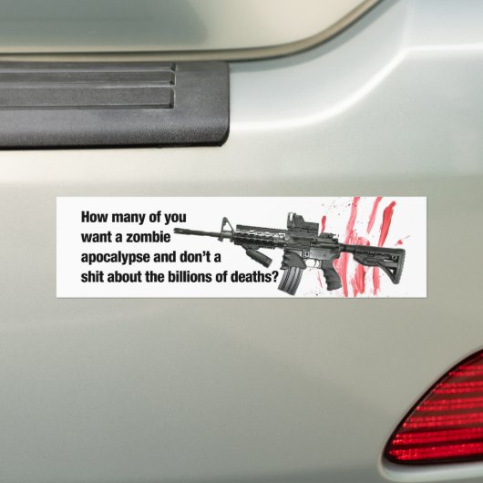Zombie Apocalypse Bumpersticker (Op auto)