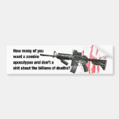 Zombie Apocalypse Bumpersticker (Voorkant)